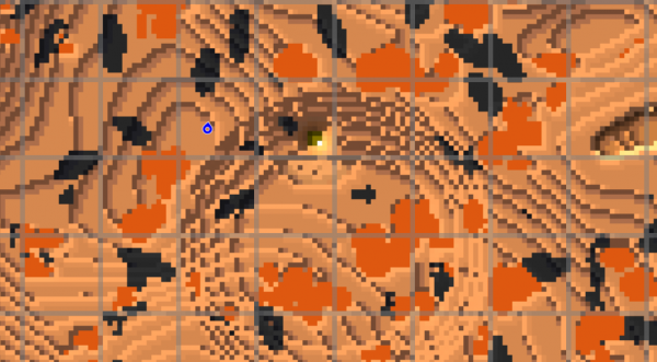 Map view showing Venus Dungeon entrance in center